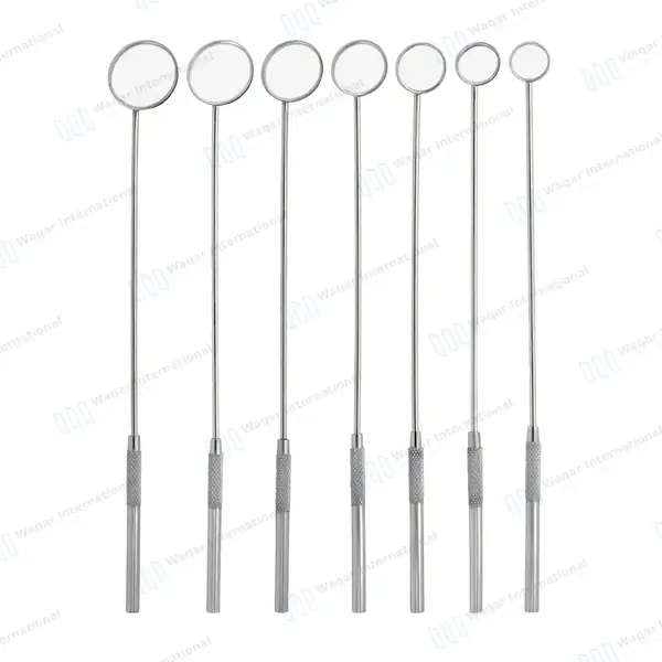 7 Pcs Laryngeal Mirrors Set #0, #1, #2, #3, #4, #5, #6 - surgical instruments manufactured by Waqar International, Sialkot - view 4