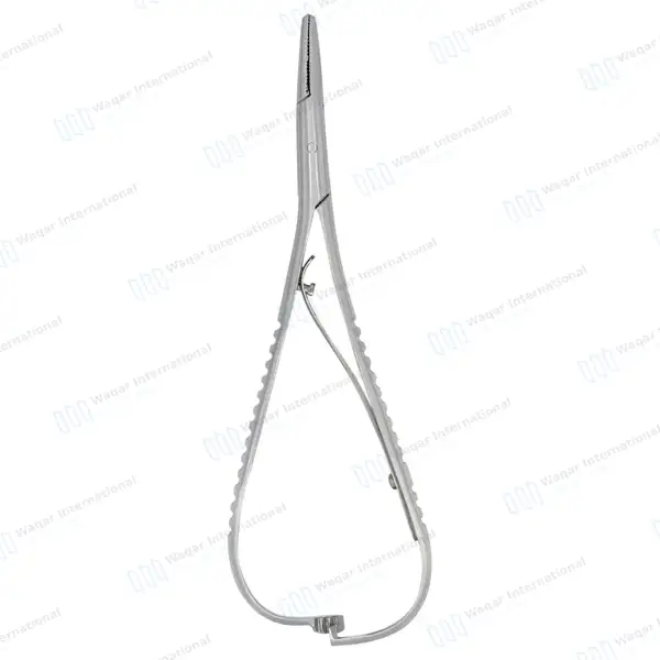 3 Elastic Placing Mathieu Needel Holder Plier 5.5″ - surgical instruments manufactured by Waqar International, Sialkot - view 7