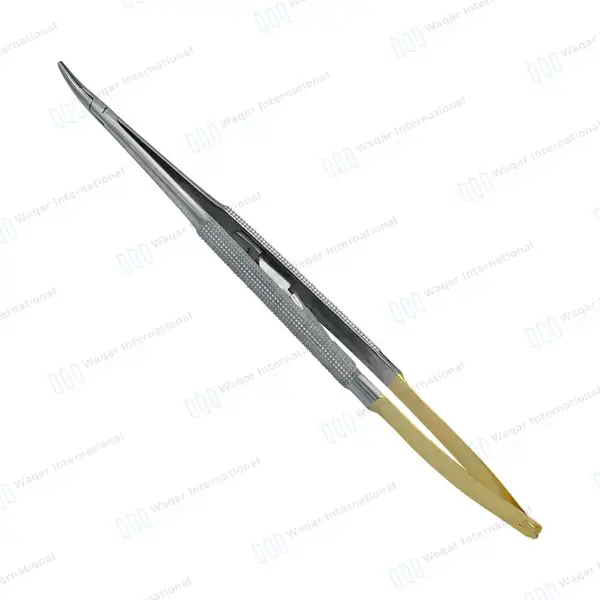 TC Castroviejo Needle Holder 5.5″ Curved Surgical Dental - surgical instruments manufactured by Waqar International, Sialkot - view 2