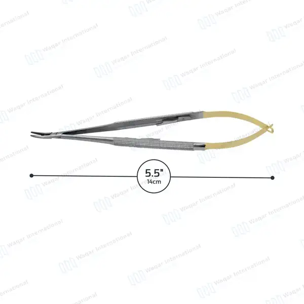 TC Castroviejo Needle Holder 5.5″ Curved Surgical Dental - surgical instruments manufactured by Waqar International, Sialkot - view 3