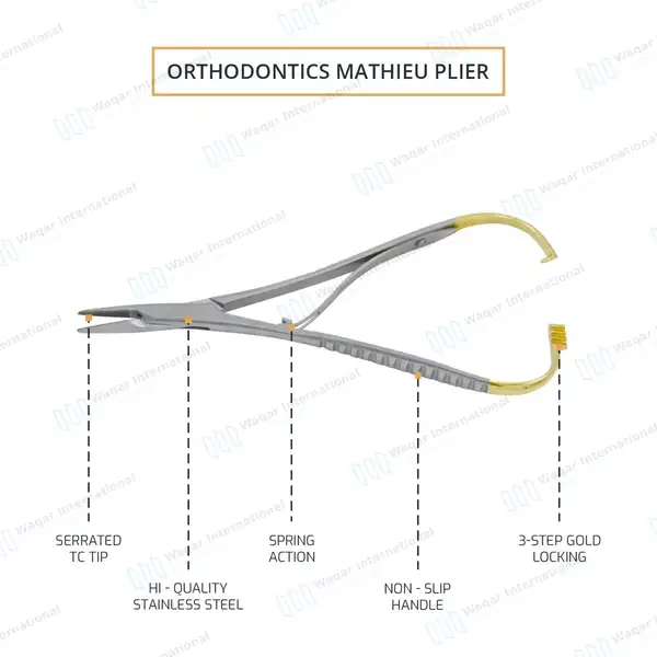 TC Mathieu Needle Holder 6.5″ Surgical Dental - surgical instruments manufactured by Waqar International, Sialkot - view 3