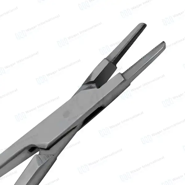 TC Ryder Needle Holder 9″ Serrated Tungsten Carbide Inserts - surgical instruments manufactured by Waqar International, Sialkot - view 5