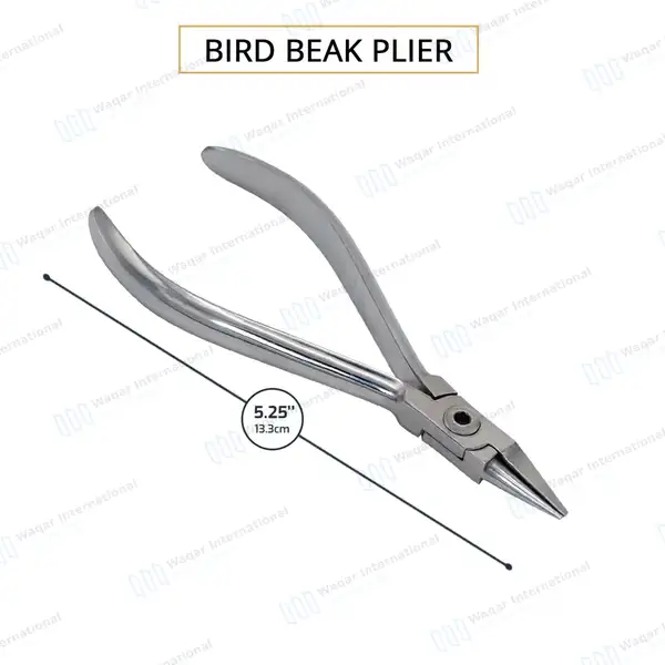 Bird Beak Pliers 5.25″ (13.3cm) Orthodontic Instrument - surgical instruments manufactured by Waqar International, Sialkot - view 3