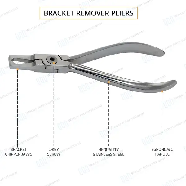 Bracket Remover Plier Straight 5.5″ Orthodontic Instrument - surgical instruments manufactured by Waqar International, Sialkot - view 4