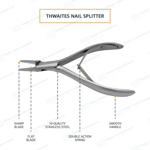English Anvil Pattern Nail Splitter 5″ Dermatology Podiatry Surgical - surgical instruments manufactured by Waqar International, Sialkot - view 4
