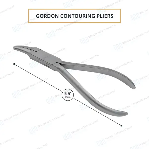 Gordon Prosthetics Contouring Pliers 5.5″ Orthodontia - surgical instruments manufactured by Waqar International, Sialkot - view 3
