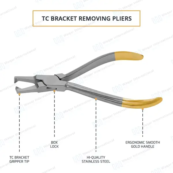 TC Bracket Remover Plier 5.5″ Straight - surgical instruments manufactured by Waqar International, Sialkot - view 4