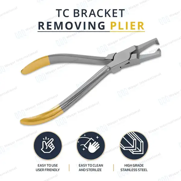 TC Bracket Remover Plier 5.5″ Straight - surgical instruments manufactured by Waqar International, Sialkot - view 7
