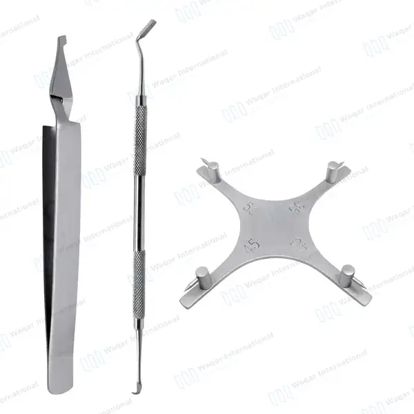 Bracket Holding Tweezer Positioning Gauge and Band Pusher Orthodontic Kit - surgical instruments manufactured by Waqar International, Sialkot - view 2