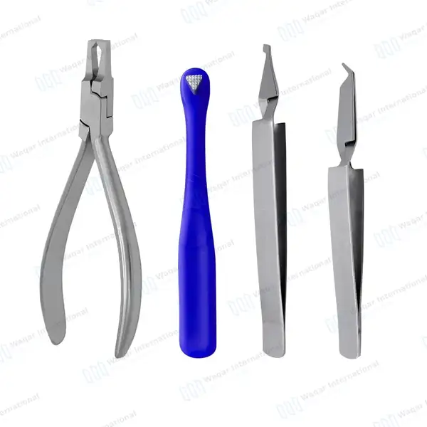 4 Pcs Bracket Removing Plier Bracket Placing Holding Tweezers & Band Puhser Set - surgical instruments manufactured by Waqar International, Sialkot - view 8