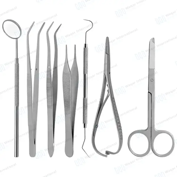 7 Pcs Dental and Surgical Mathieu Needle Tweezers Probes Lab Kit - surgical instruments manufactured by Waqar International, Sialkot - view 2