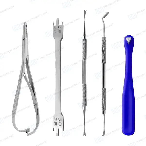 Dental Orthodontic Kit Ligature Tucker Elastic Forcep Band Pusher Bracket Guage - surgical instruments manufactured by Waqar International, Sialkot - view 2