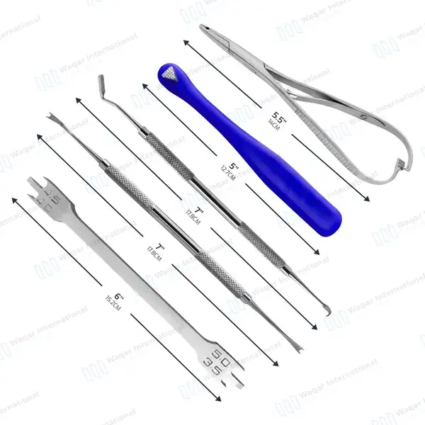 Dental Orthodontic Kit Ligature Tucker Elastic Forcep Band Pusher Bracket Guage - surgical instruments manufactured by Waqar International, Sialkot - view 3