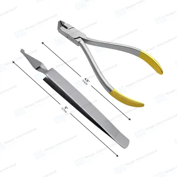 2 Pcs Distal End Cutter Bracket Tweezers Dental Orthodontics Lab Kit - surgical instruments manufactured by Waqar International, Sialkot - view 3