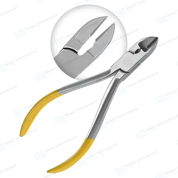 Kit of 3 Bracket Holding Tweezers Distal End Hard Wire Cutter Orthodontic Pliers - surgical instruments manufactured by Waqar International, Sialkot - view 6