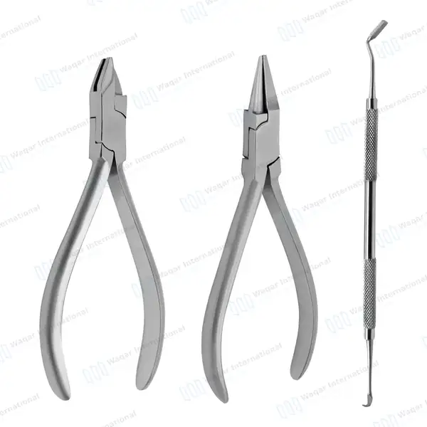 3 Orthodontic Band Seating Placing Aderer Plier Bird Beak Plier Wire Bending Tool - surgical instruments manufactured by Waqar International, Sialkot - view 2