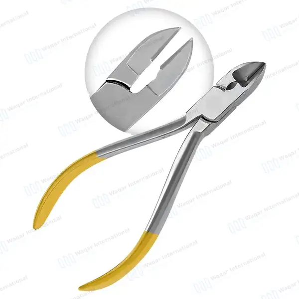 3 Orthodontic Pliers T/C Hard Wire Distal End Cutter Mathieu Needle Holders - surgical instruments manufactured by Waqar International, Sialkot - view 5