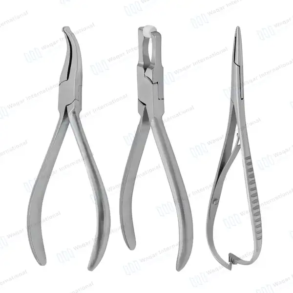 3 Pliers for Orthodontic Dentistry Band Remover How Crown Mathieu Needle Holder - surgical instruments manufactured by Waqar International, Sialkot - view 2