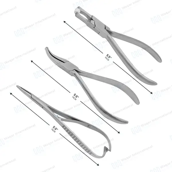 3 Pliers for Orthodontic Dentistry Band Remover How Crown Mathieu Needle Holder - surgical instruments manufactured by Waqar International, Sialkot - view 3