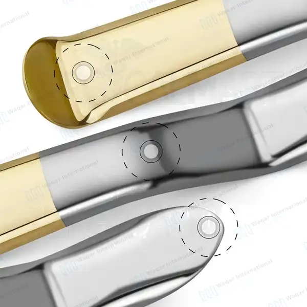 Minnesota Cheek Retractor 5.5″ Half Gold Handle - surgical instruments manufactured by Waqar International, Sialkot - view 4