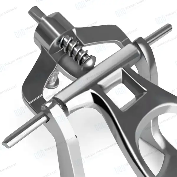 3 Low Arch Dental Articulator Medium Chrome Plated - surgical instruments manufactured by Waqar International, Sialkot - view 4