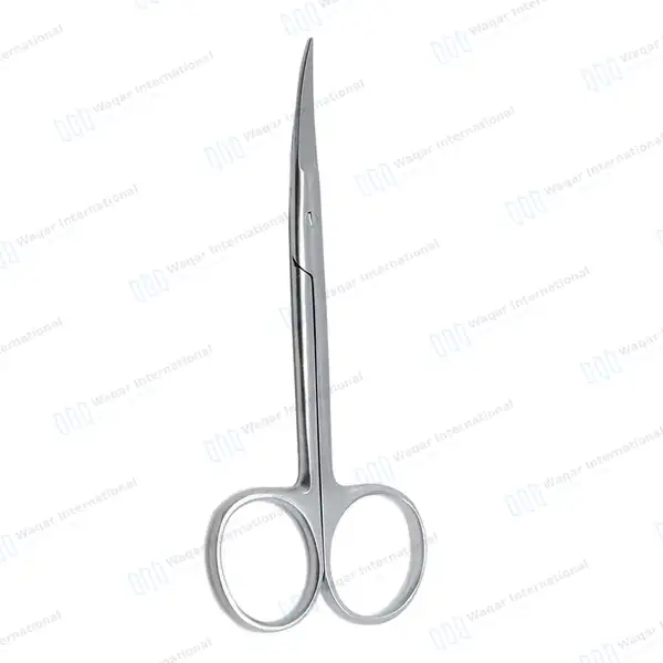 Iris Gum Scissors Curved Dental Iwanson Gauge Crown Lab Measuring Spring Wax - dental instruments manufactured by Waqar International, Sialkot - view 4