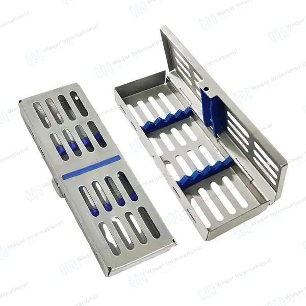 10 Dental Surgical Sterilization Cassette Racks Box 7.25″ X 2.25″ Upto 5 Instruments - surgical instruments manufactured by Waqar International, Sialkot - view 2