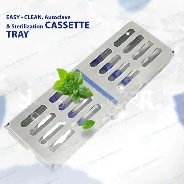 12 Sterilization Tray Sterile Dental Cassettes 7.25″ X 2.25″ Upto 5 Instruments - surgical instruments manufactured by Waqar International, Sialkot - view 7