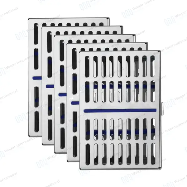 5 Dental Surgical Autoclave Sterilization Cassettes Racks Box for 10 - surgical instruments manufactured by Waqar International, Sialkot - view 2