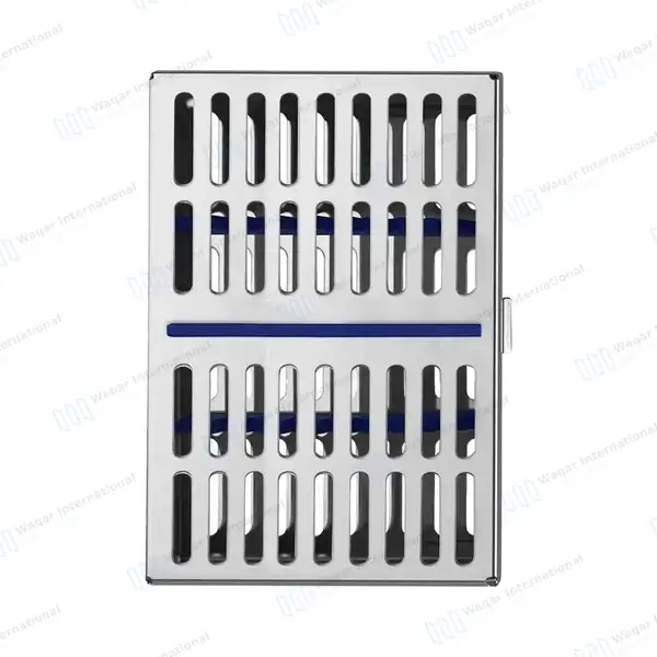5 Offset Sinus Osteotomes with Sterilization Cassette 7.25″ X 5″ - surgical instruments manufactured by Waqar International, Sialkot - view 2