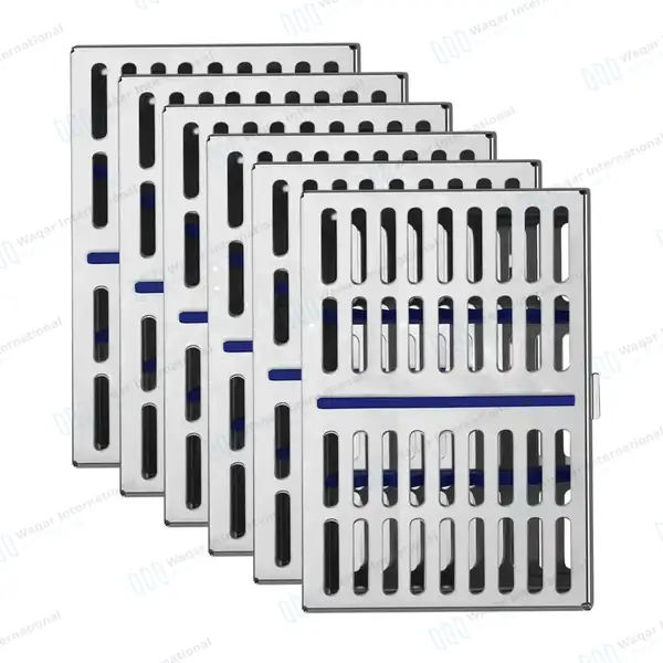 6 Sterilization Cassette 7″ X 5″ For 10 Instruments - surgical instruments manufactured by Waqar International, Sialkot - view 2