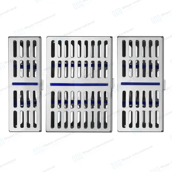 9 Pcs Dental Sterilization Cassette Tray Box for 10 7 & 5 Instruments - surgical instruments manufactured by Waqar International, Sialkot - view 7