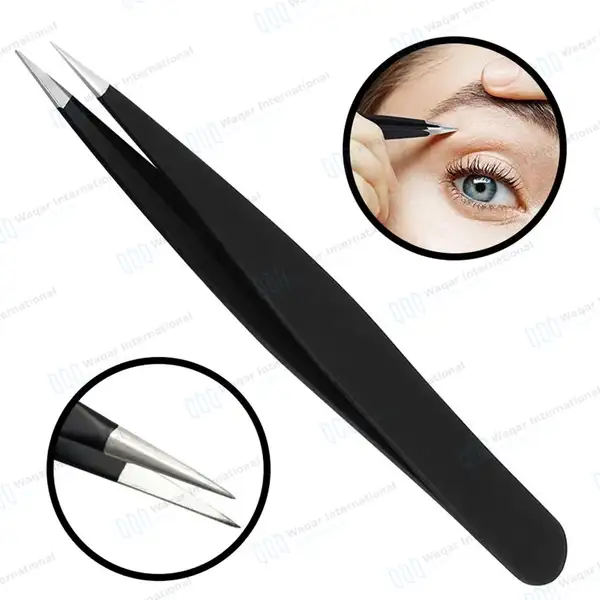 Best Anti Static Coated Eye Care Beauty Body Hair Electronic Repairing Tweezer - surgical instruments manufactured by Waqar International, Sialkot - view 2