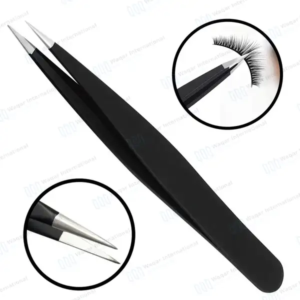 Best Anti Static Coated Eye Care Beauty Body Hair Electronic Repairing Tweezer - surgical instruments manufactured by Waqar International, Sialkot - view 3