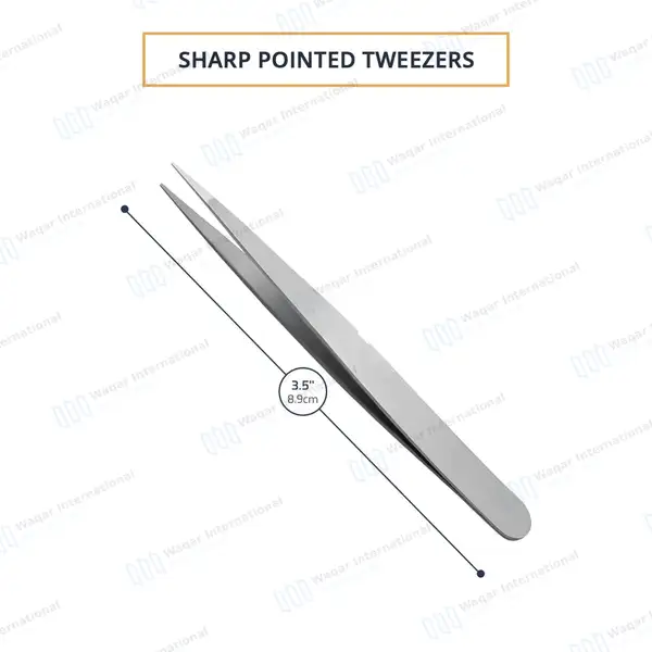Eyelash Extension Tweeer  3.5″ Sharp Fine Pointed - surgical instruments manufactured by Waqar International, Sialkot - view 3