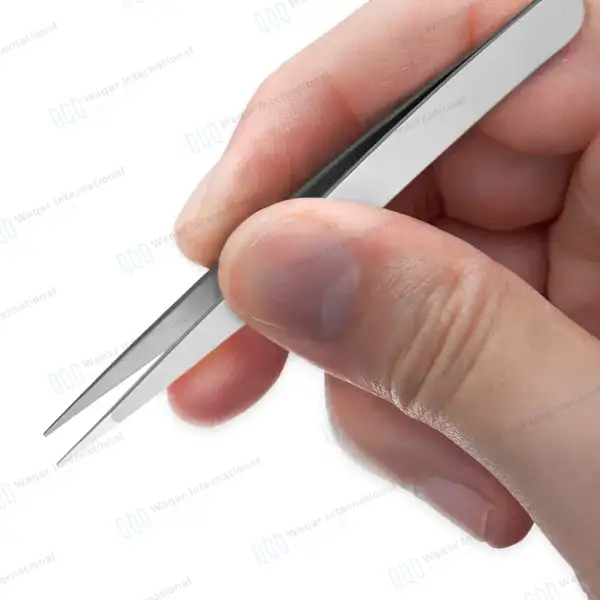 Eyelash Extension Tweeer  3.5″ Sharp Fine Pointed - surgical instruments manufactured by Waqar International, Sialkot - view 7