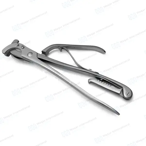 Reimer Emasculator 12.5″ Double Crush Castration Clamp with Ratchet - veterinary instruments manufactured by Waqar International, Sialkot - view 2