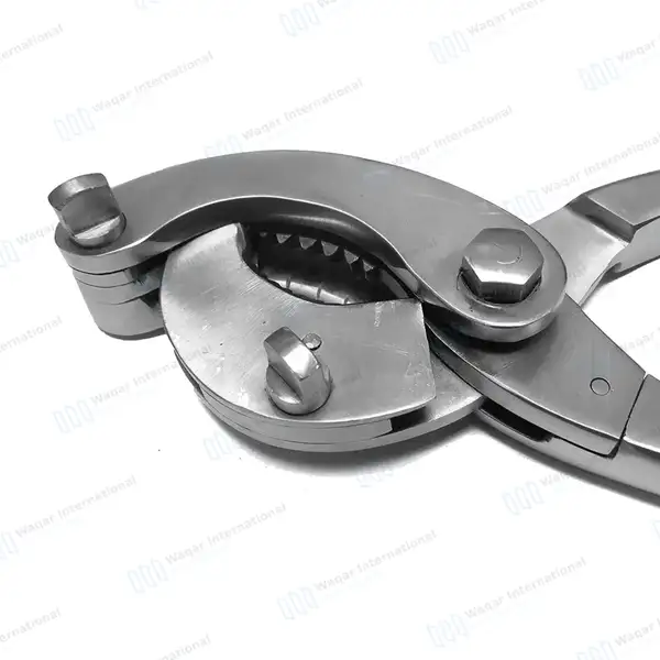 Reimer Emasculator 12.5″ Double Crush Castration Clamp with Ratchet - veterinary instruments manufactured by Waqar International, Sialkot - view 4