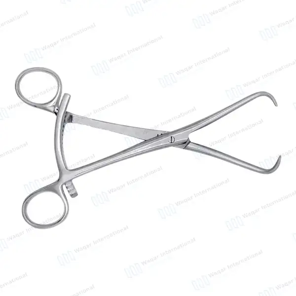 Bone Reduction Forceps 8″ Curved Pointed Tips with Long Ratchet - orthopedic instruments manufactured by Waqar International, Sialkot - view 7