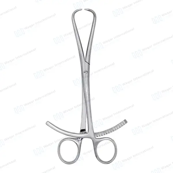 Bone Reduction Forceps 8″ Curved Pointed Tips with Long Ratchet - orthopedic instruments manufactured by Waqar International, Sialkot - view 9