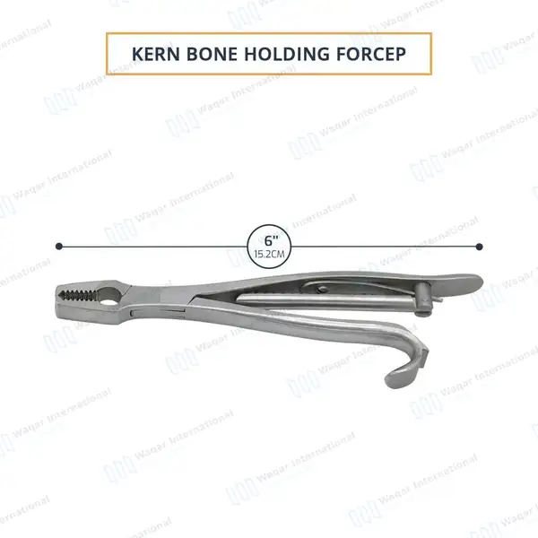 Kern Bone Forceps 6″ with Ratchet - orthopedic instruments manufactured by Waqar International, Sialkot - view 3