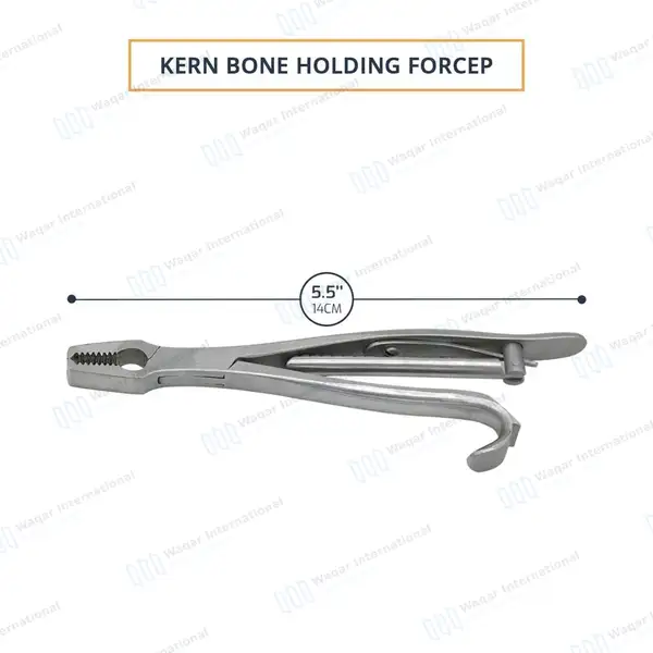 Kern Bone Forceps 5.5″ with Ratchet - orthopedic instruments manufactured by Waqar International, Sialkot - view 3
