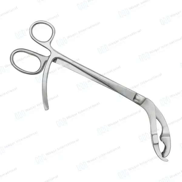 Verbrugge Bone Holding Forceps 10.5″ One Serrated Jaw – Curved - orthopedic instruments manufactured by Waqar International, Sialkot - view 7