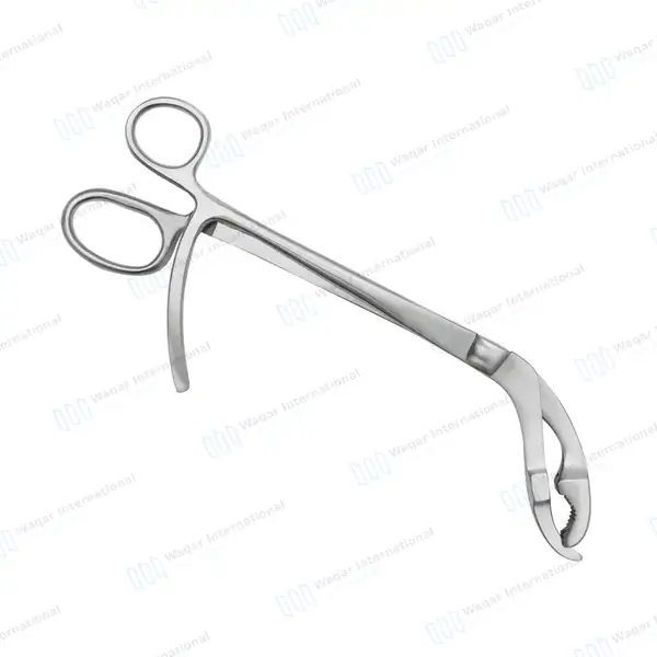 Verbrugge Bone Holding Forceps 6″ One Serrated Jaw – Curved - orthopedic instruments manufactured by Waqar International, Sialkot - view 7