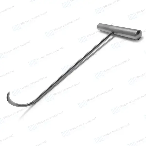 Bone Hook 8″ Sharp 20mm Deep Prong with T-Handle - orthopedic instruments manufactured by Waqar International, Sialkot - view 7