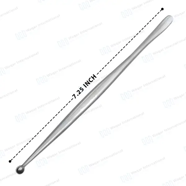 Penfield Dissector Style #1 7 1/4″ Double Ended 6mm Sharp Cup & 6mm Blunt Dissector - orthopedic instruments manufactured by Waqar International, Sialkot - view 3