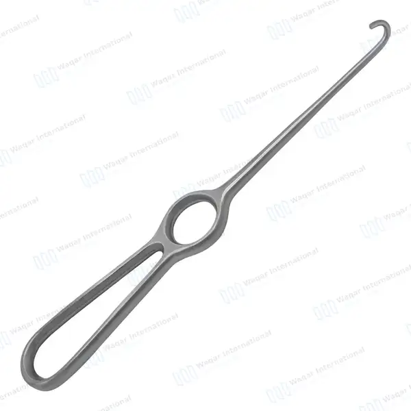 Volkman Hook Retractor 8.5″ Blunt 1 Prong with Ring Handle - surgical instruments manufactured by Waqar International, Sialkot - view 7