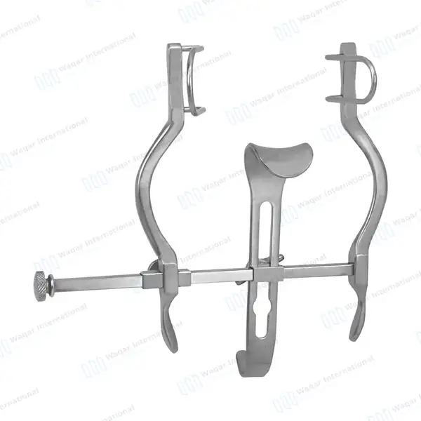 3 Balfour Retractors 4″, 7″ & 10″ Spread with Fenestrated Side Blades - surgical instruments manufactured by Waqar International, Sialkot - view 2