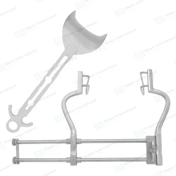Balfour Retractor 10″ (25cm) Spread with Fenestrated Side Blades - surgical instruments manufactured by Waqar International, Sialkot - view 2