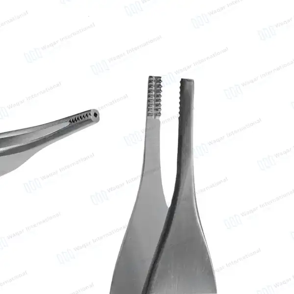 Adson Brown Tissue Forceps 4.75″ 7×7 Teeth - surgical instruments manufactured by Waqar International, Sialkot - view 2